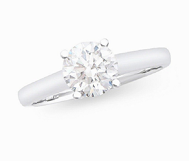 14k White Gold Solitaire 1.11 Ctw IGI Certified Lab Created Diamond Ring