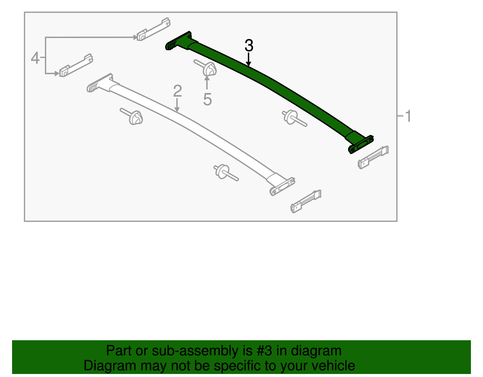 Genuine Ford Cross Rail BB5Z-7855107-A