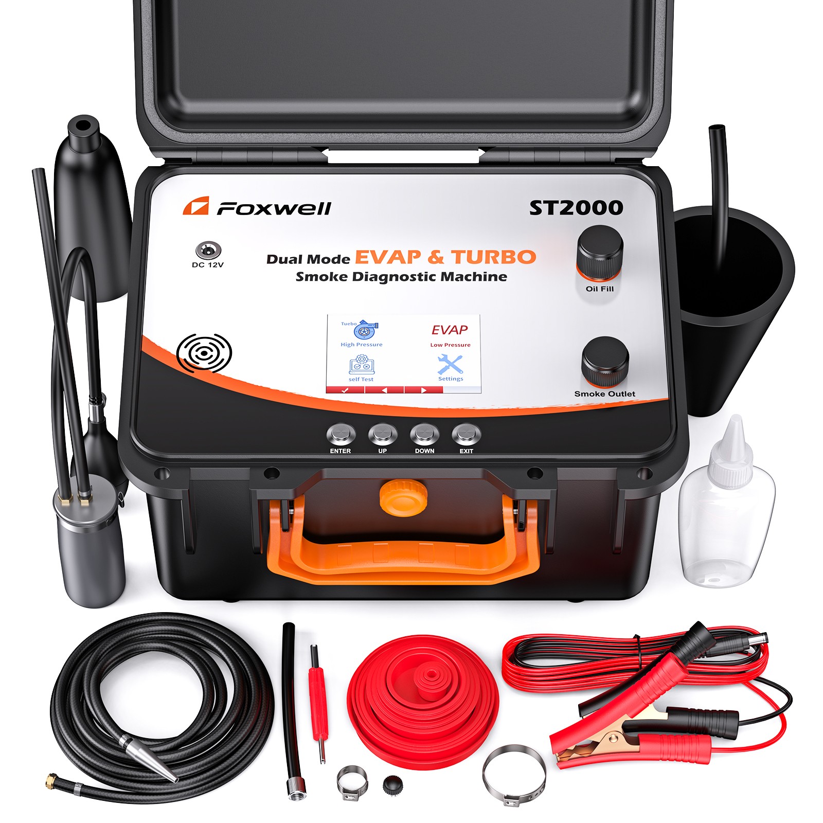 Dual Mode Smoke Machine FOXWELL ST2000 for EVAP & Turbo Diagnostics