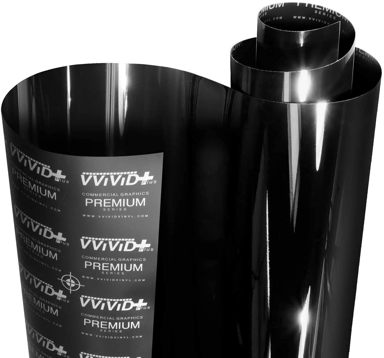 VViViD+ Ultra Gloss Premium Vinyl Car Wrap Film (9ft x 5ft, Gloss Piano Black)