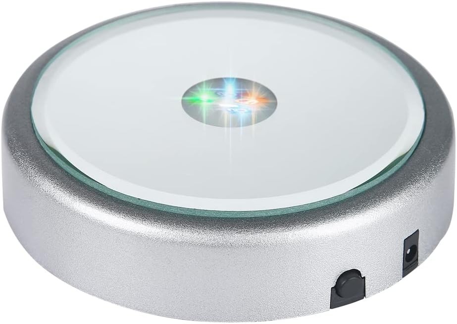 IFOLAINA LED Display Multicolor Light Base for 3D Crystal Art - Silver