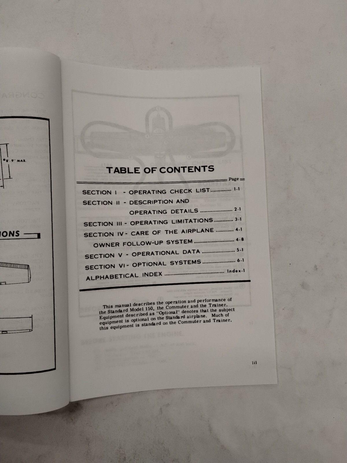 Cessna 1966 Model 150F Owner's Manual-Reproduction.