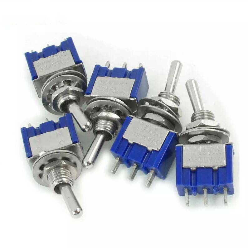10pcs New Mini 3-Pin SPDT ON-ON MTS-102 6A 125VAC Toggle Switches