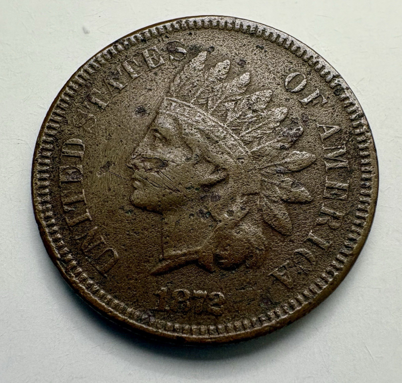 1872 Indian Head Cent 1c Looks VF Better Date