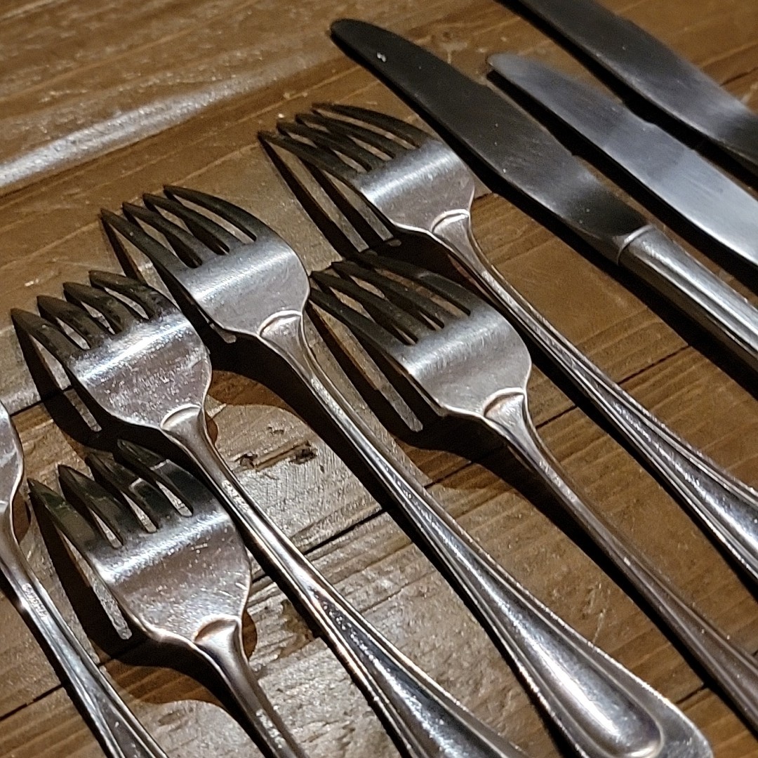 15 Piece Oneida Sand Dune Glossy Stainless Flatware 3 Table Settings