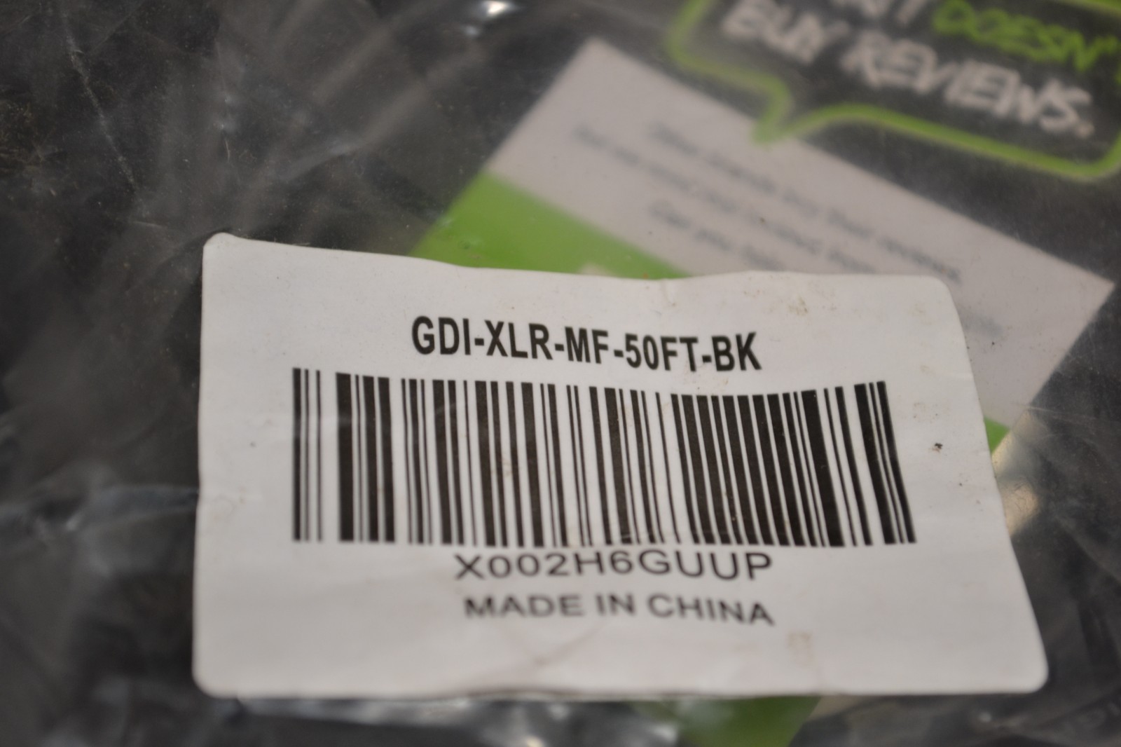 Gear It GDI-XLR-MF-50FT-BK Cable