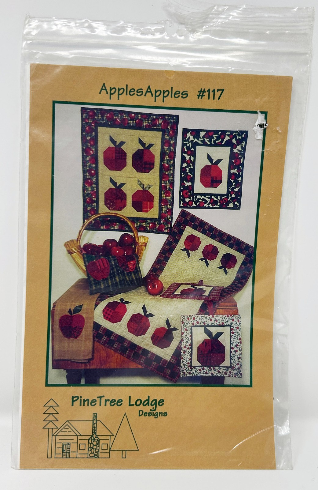 PineTree Lodge Designs Apples Apples #117 Wall Quilt Runner Pattern New Apples