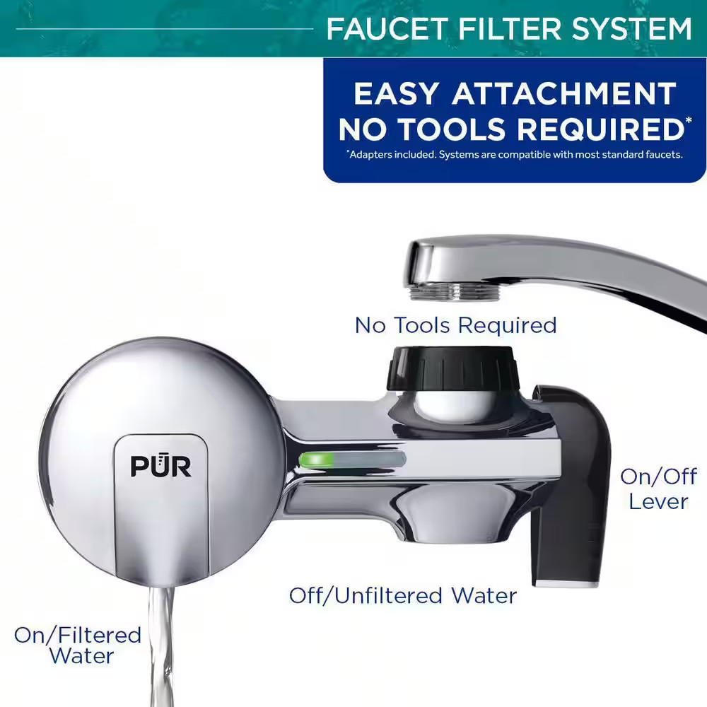 PLUS Faucet Mount Filtration System, Chrome