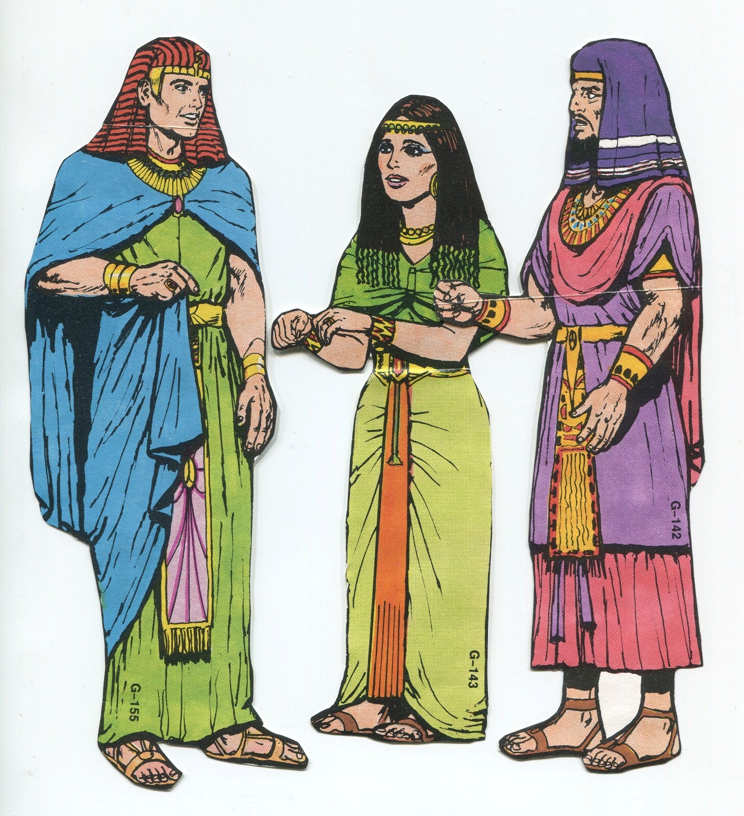 Egyptians Bible Story Figures Lot Vintage 1980s Regular Baptist Press