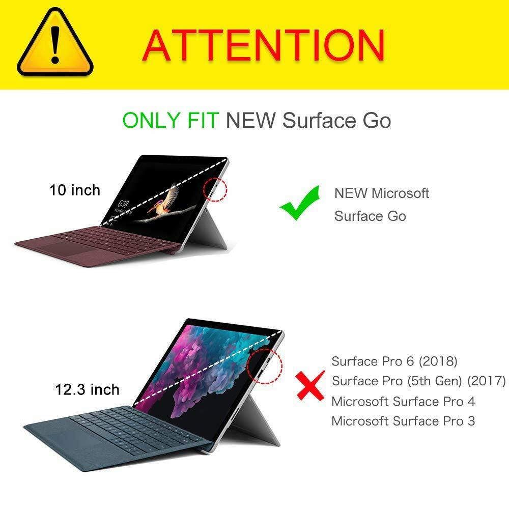 For Microsoft Surface Go 10 inch Tablet Folio Case Stand PU Leather Cover