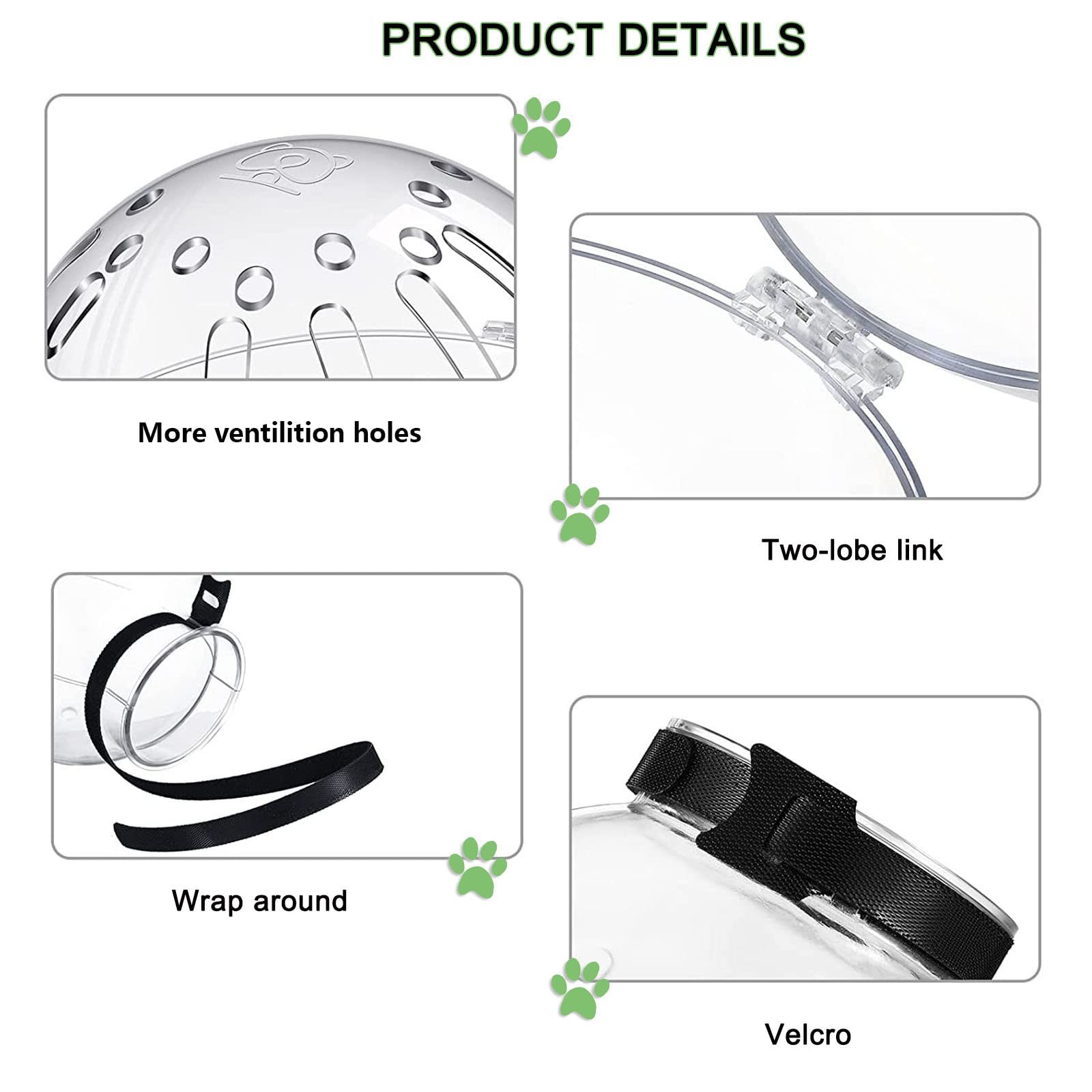 Upgraded Cat Muzzle Grooming Adjustable Anti-Bite Helmet Hood
