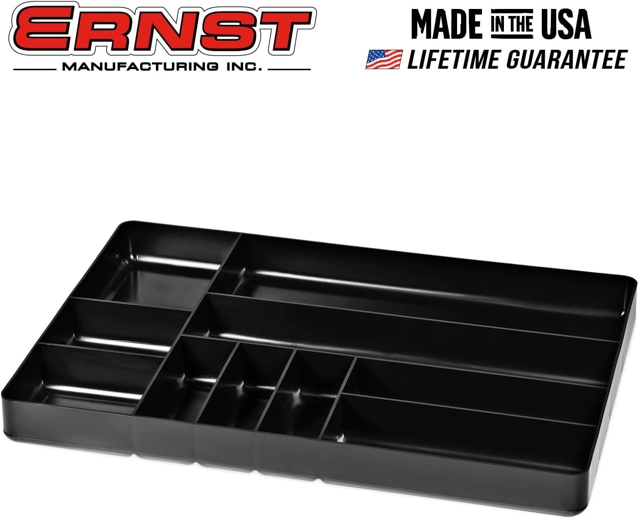 Ernst 10-Compartment Heavy-Duty Tool Organizer - Stackable & Low-Profile Design