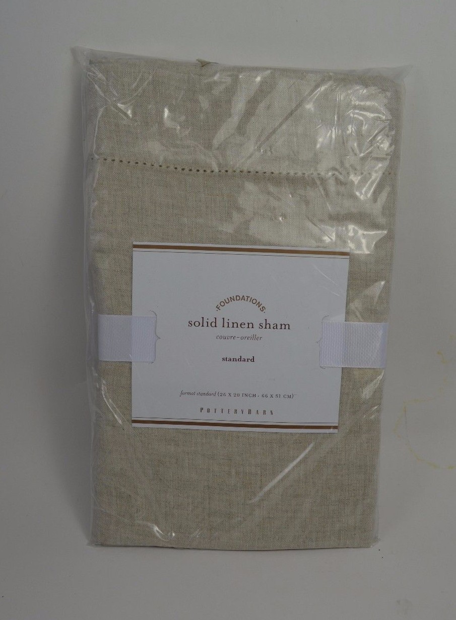 Pottery Barn Solid Linen Sham Standard Natural  #121