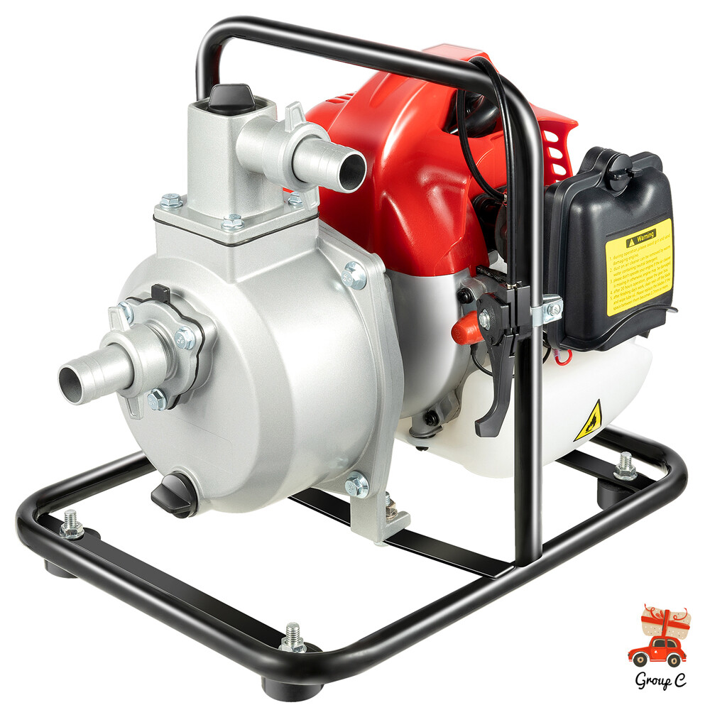 Portable Small Gas Gasoline Pump Irrigation Water Pump 2-Stroke 2 HP Air-Cooled