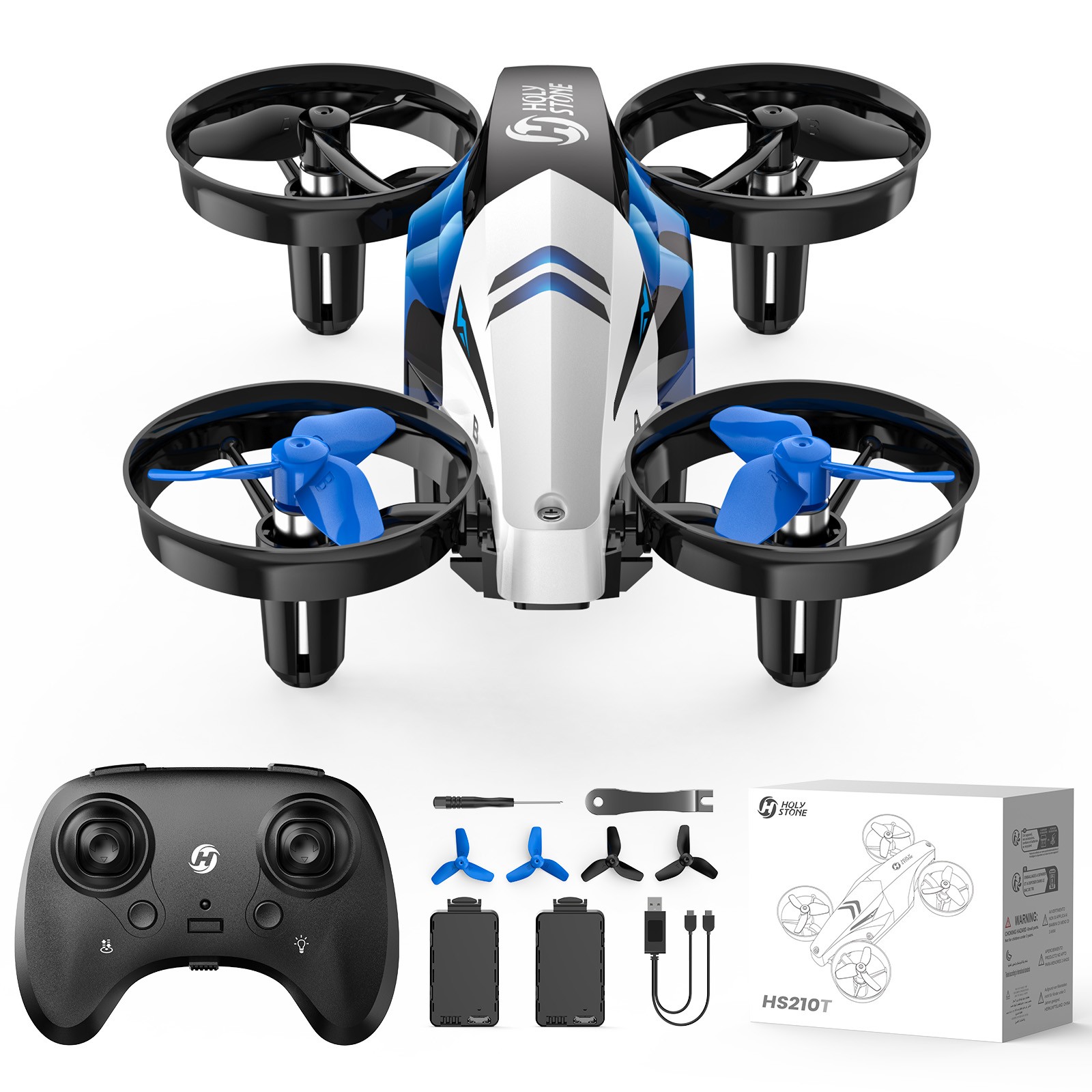 Holy Stone HS210T RC Drone for Kids, Indoor Mini Quadcopter with 3D Flip Blue