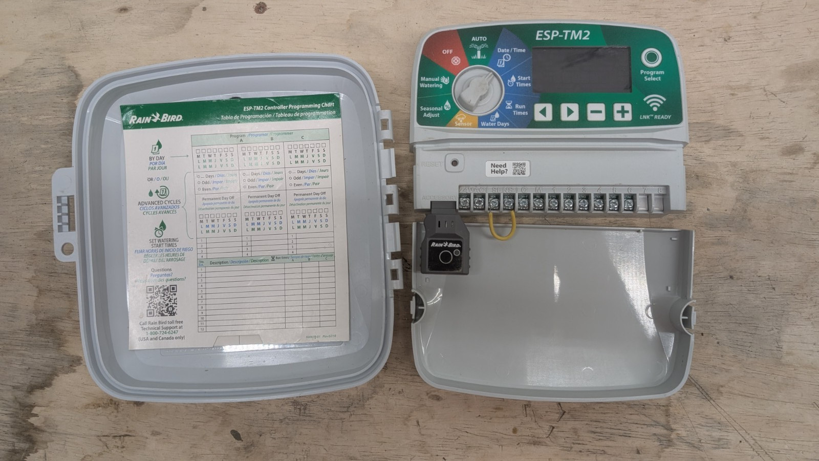Rain Bird ESP-TM2 6-Station Faceplate Module Panel WITH LNK WiFi Module Bundle