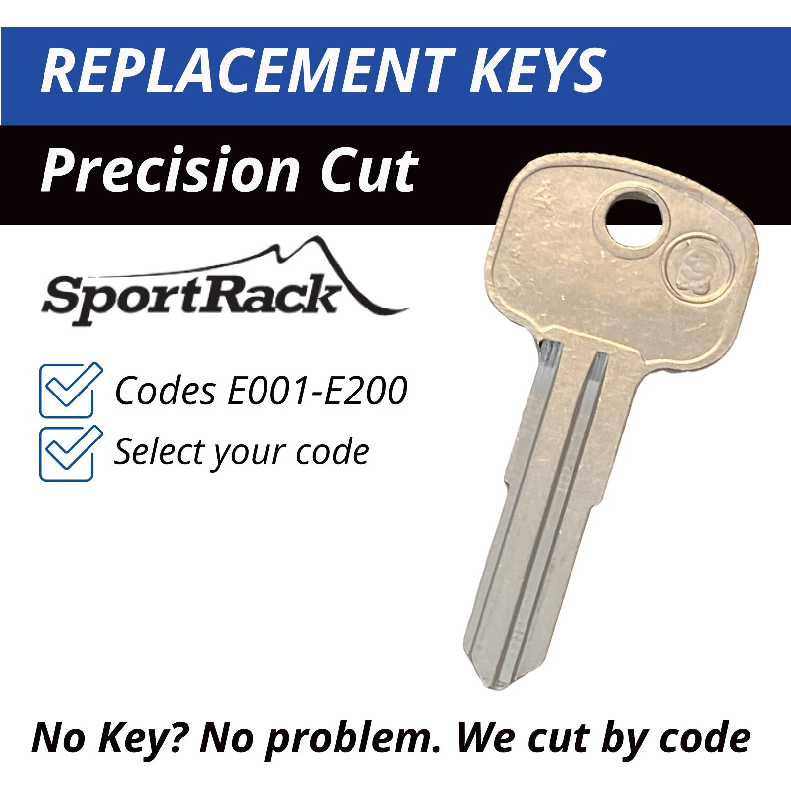 SportRack Keys Roof Rack Rooftop Carrier Replacement Key cut to code E001-E200