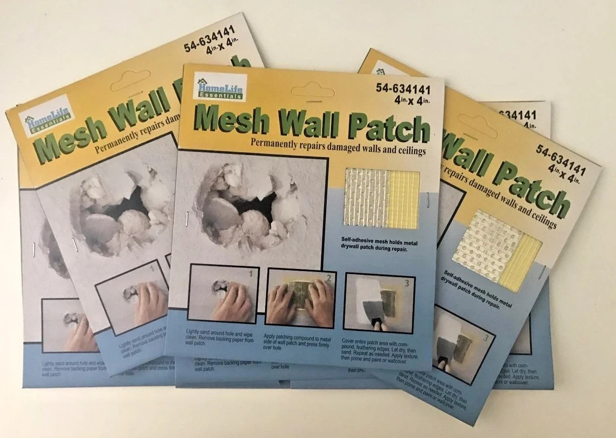 10 Metal Mesh Wall Patch-4''x4'' Drywall Fix Patch-Repair Damaged Walls/Ceilings