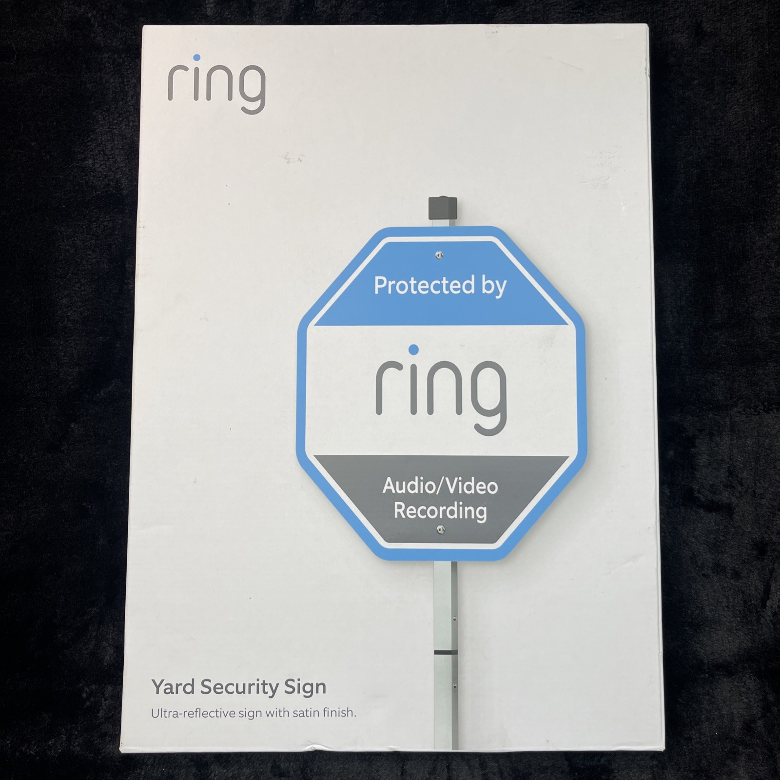 Ring Yard Security Sign Protected by Ring Audio Video Recording Reflective NOB