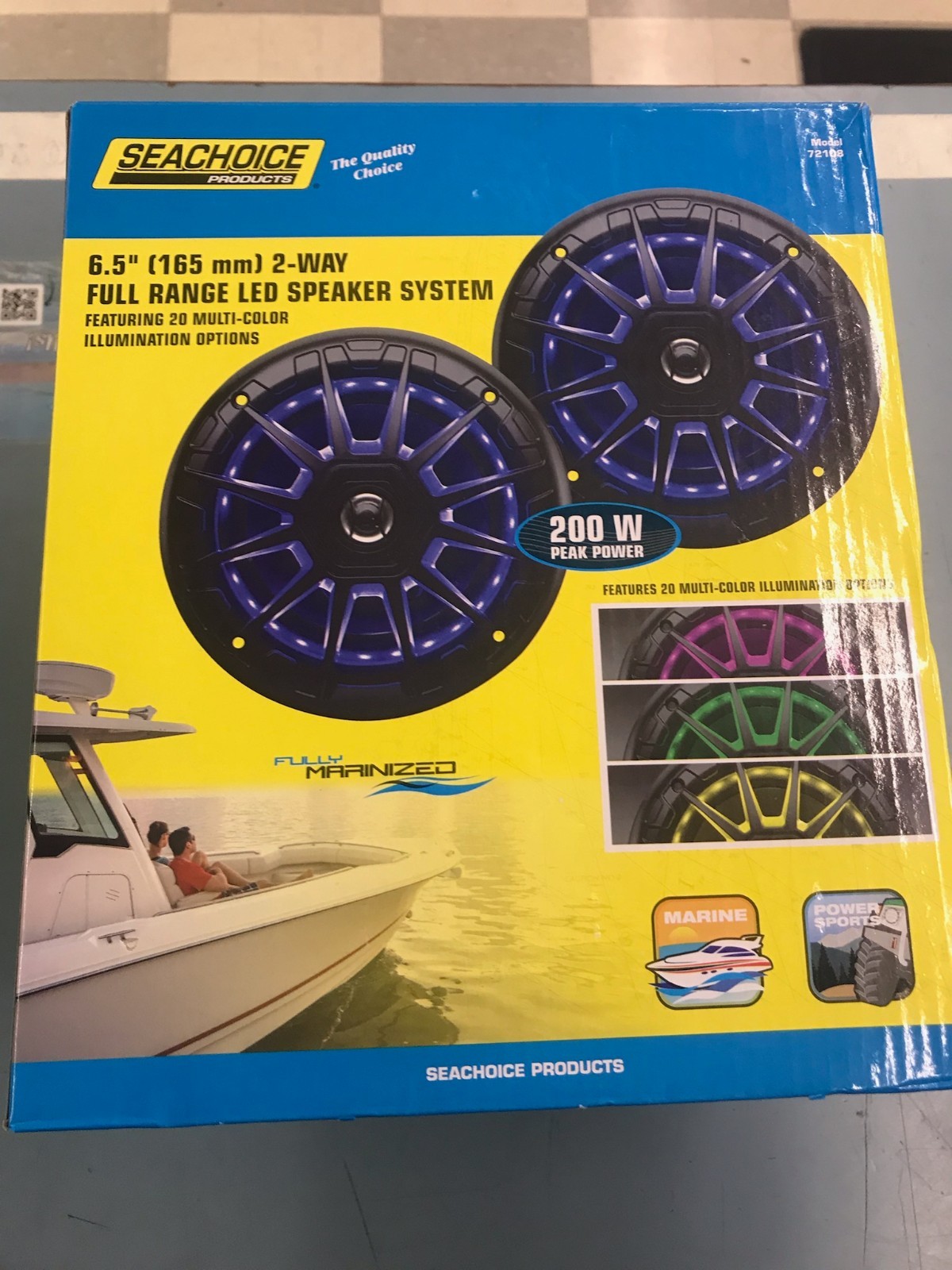 Seachoice full range led speaker system 6.5'' 2-way model 72108