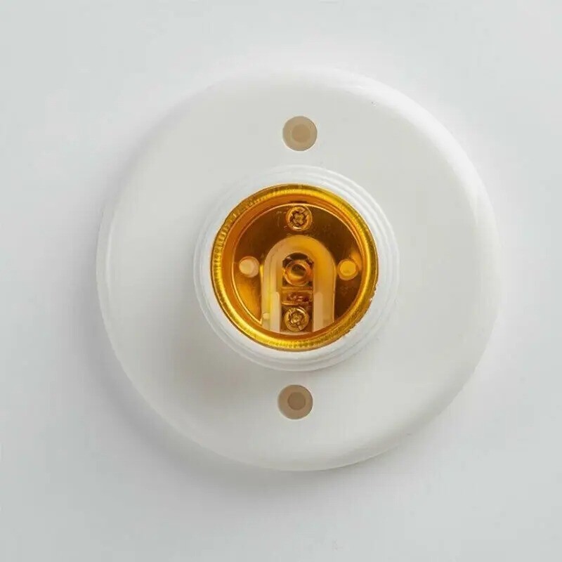 E27 Screw Cap Lamp Holder Socket Ceiling Light Bulb Base 6A Home Fitting