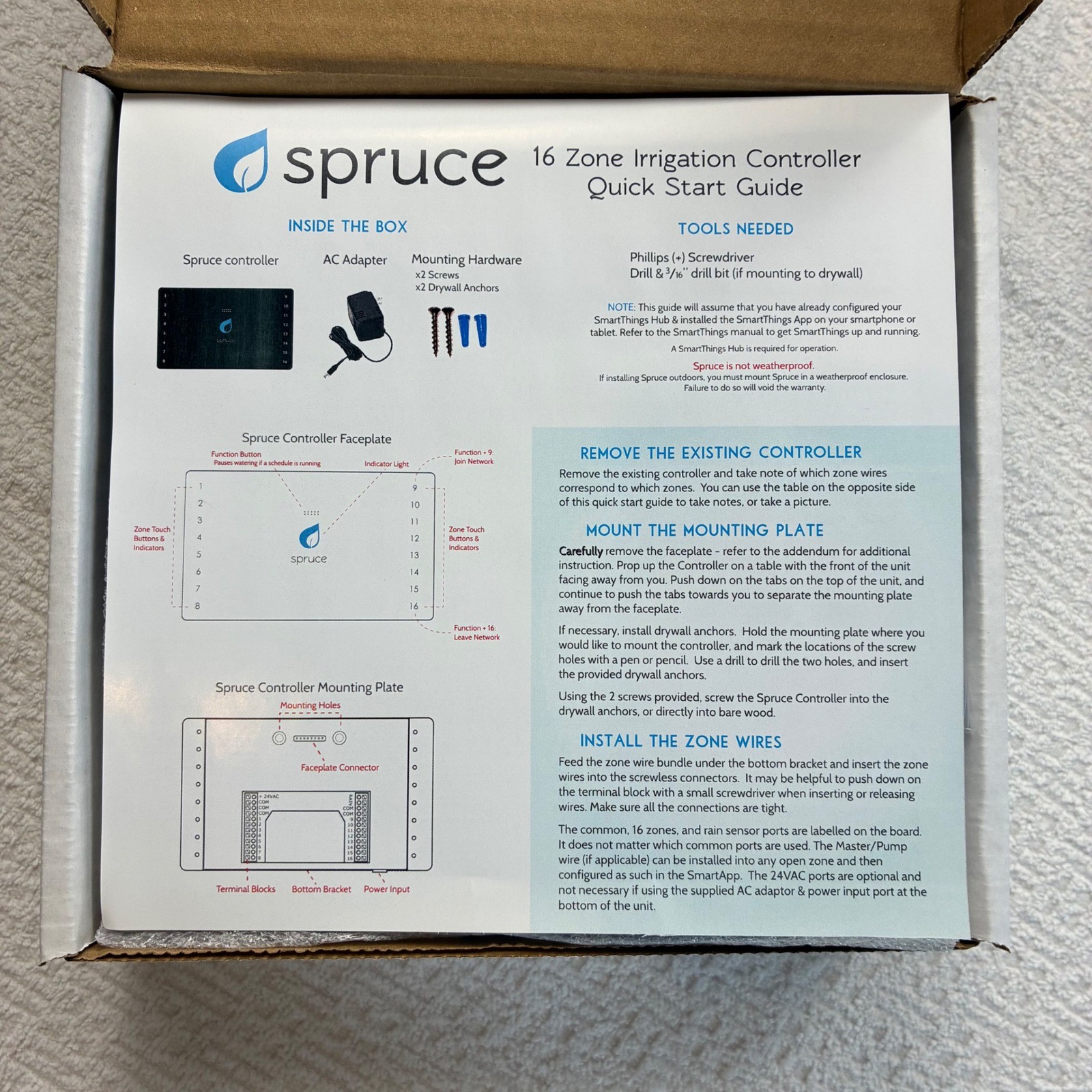 Spruce 16 Zone Smart Irrigation Controller PS-SPRZ16-01 Wireless NIB