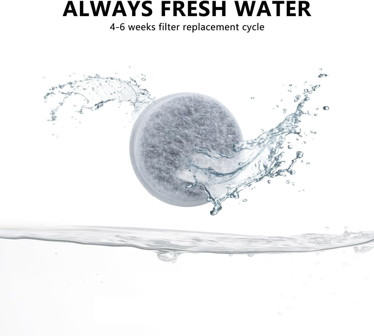 Filter For Dog Water Bottle,Activeted Carbon Element,Change the White