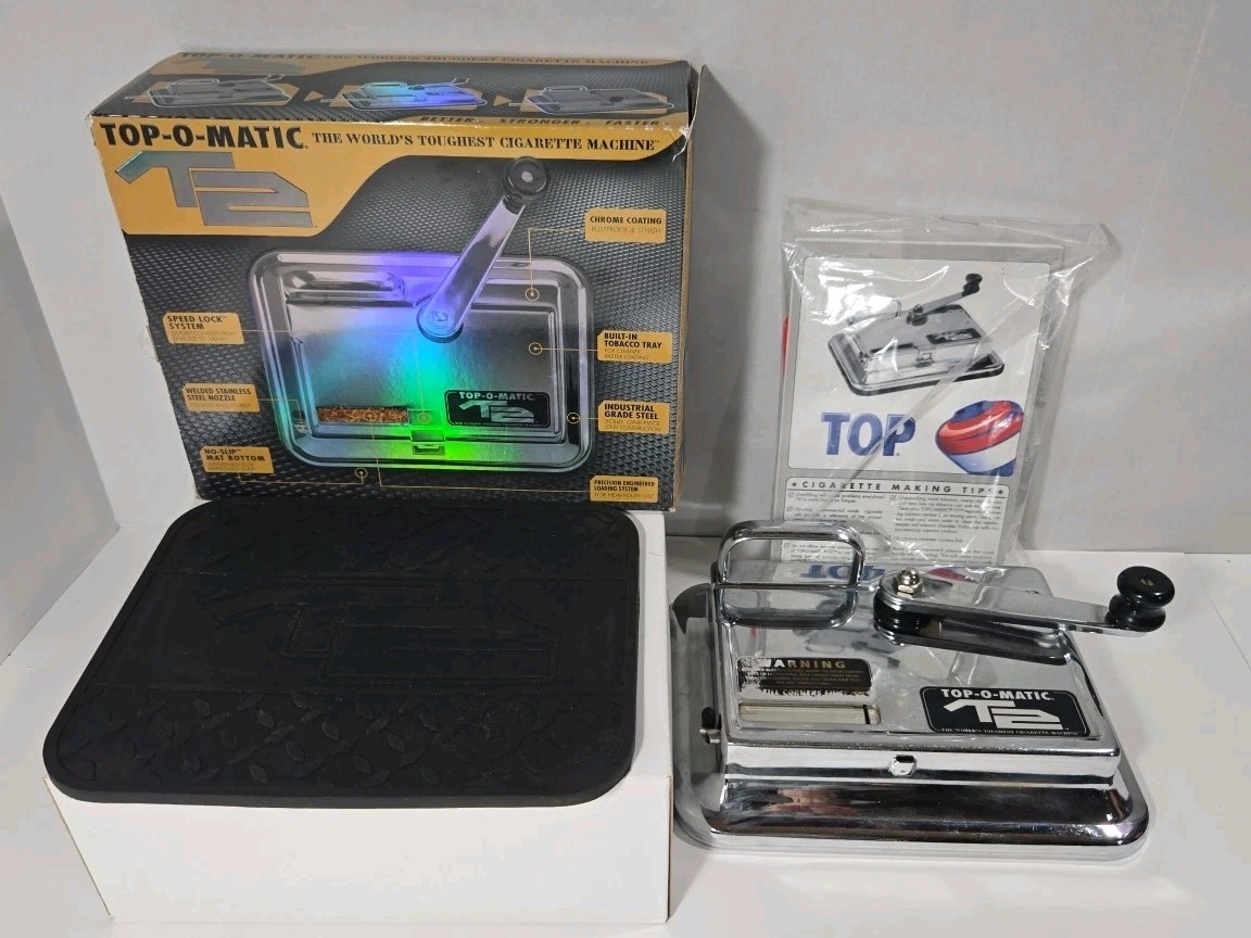 TOP-O-MATIC-T2'CIGARETTE ROLLING MACHINE W/BOX