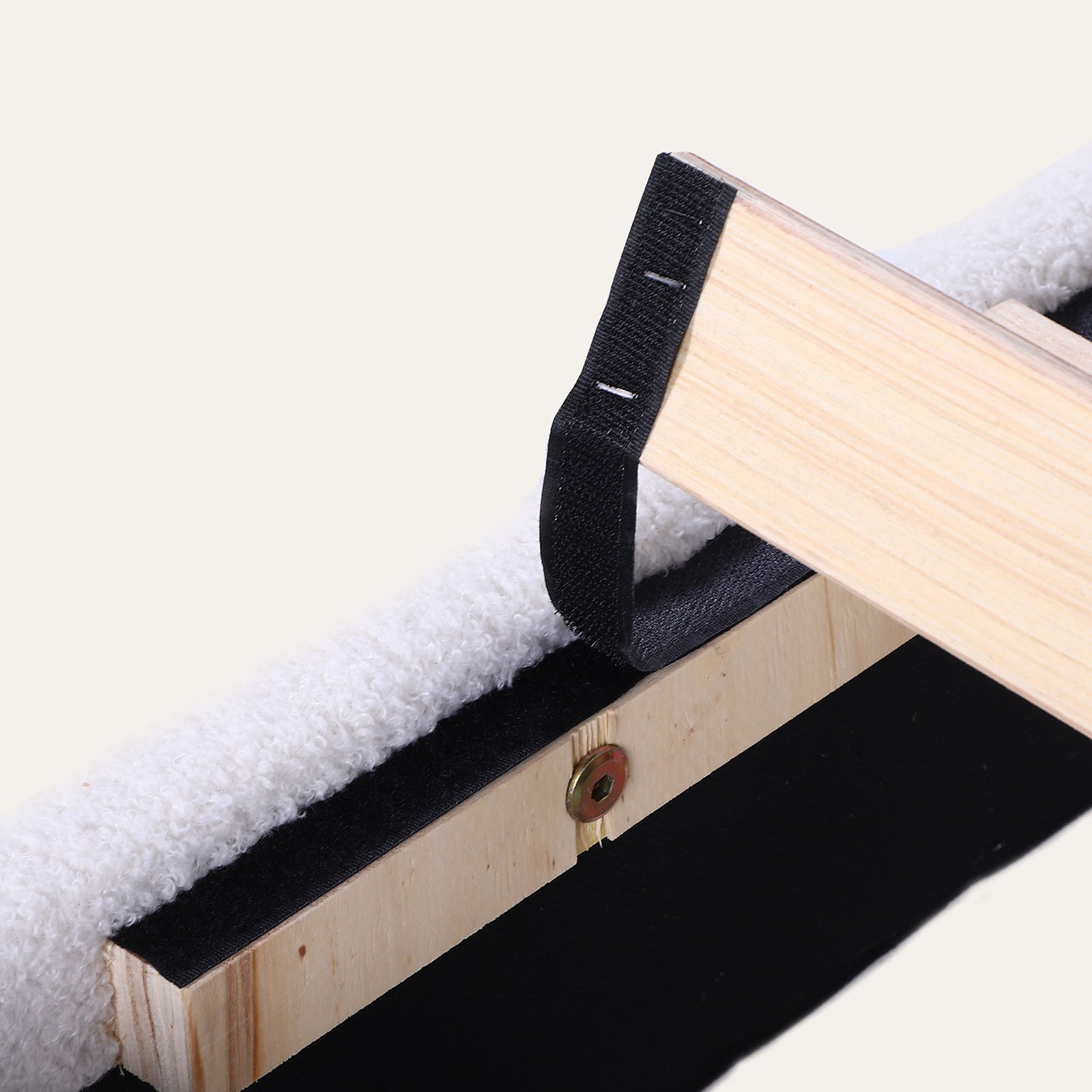 Bed Frame Full Size Upholstered Bed Frame with Adjustable Headboard Solid Wood