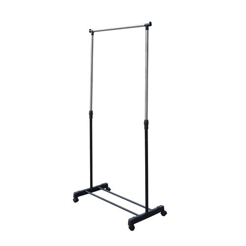Rolling Garment Rack Single Hanging Heavy Duty Clothes Storage Hanger Portable