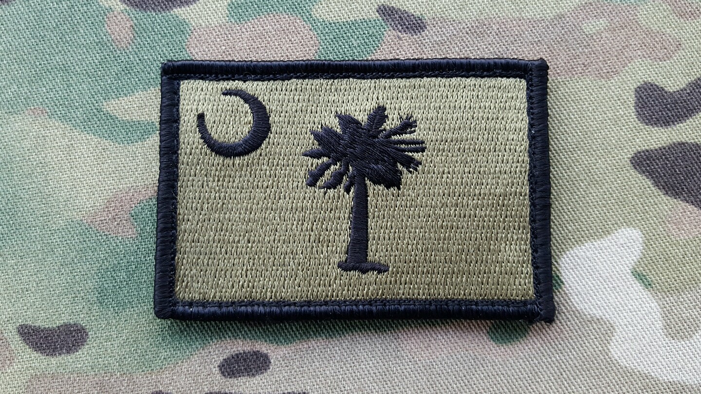 South Carolina Flag OD Green 2x3 Tactical Patch SC