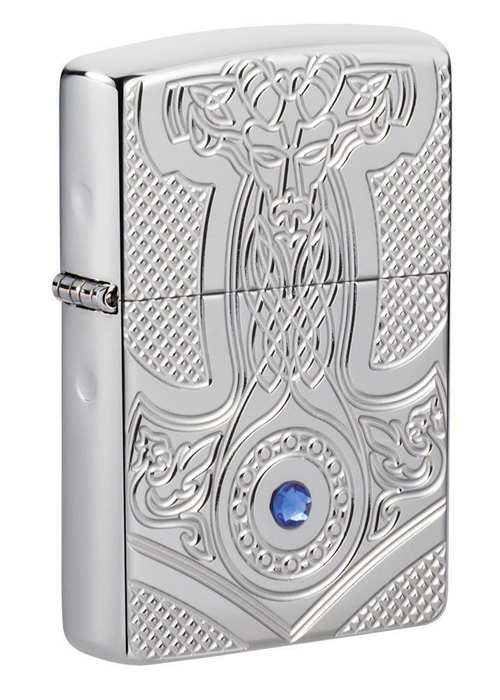 Zippo Armor Windproof Medieval Hammer of Viking God Lighter, 49289, New In Box