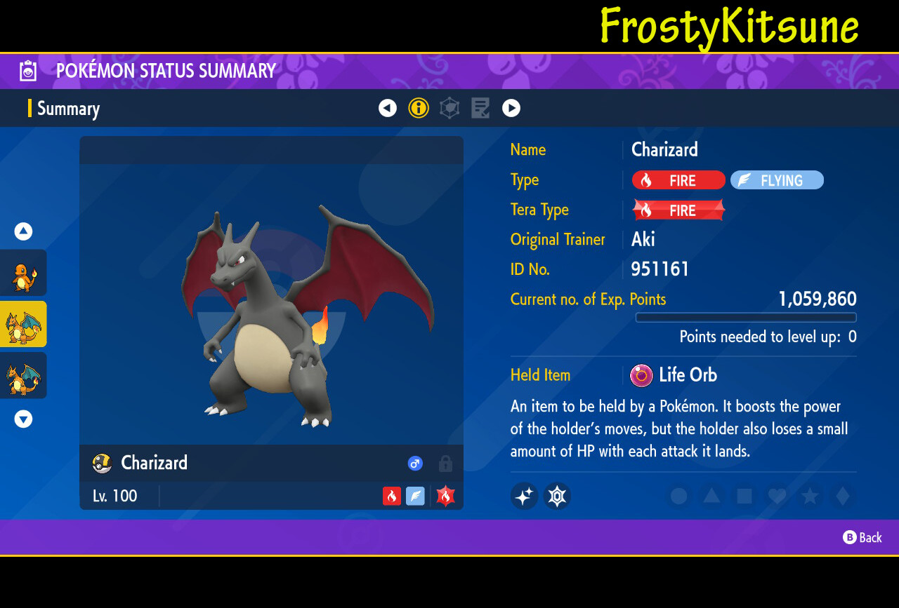6IV Charizard / Charmander Shiny & Non-Shiny Pokemon Scarlet & Violet