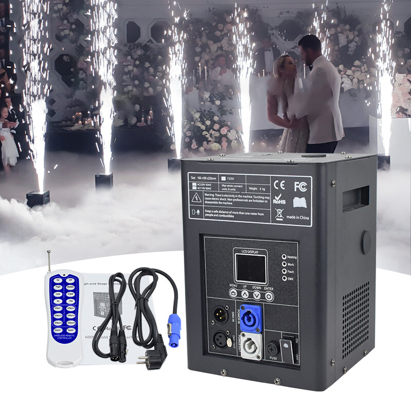 750W Cold Spark Machine Wedding DJ Party Stage Effect Firework Machine