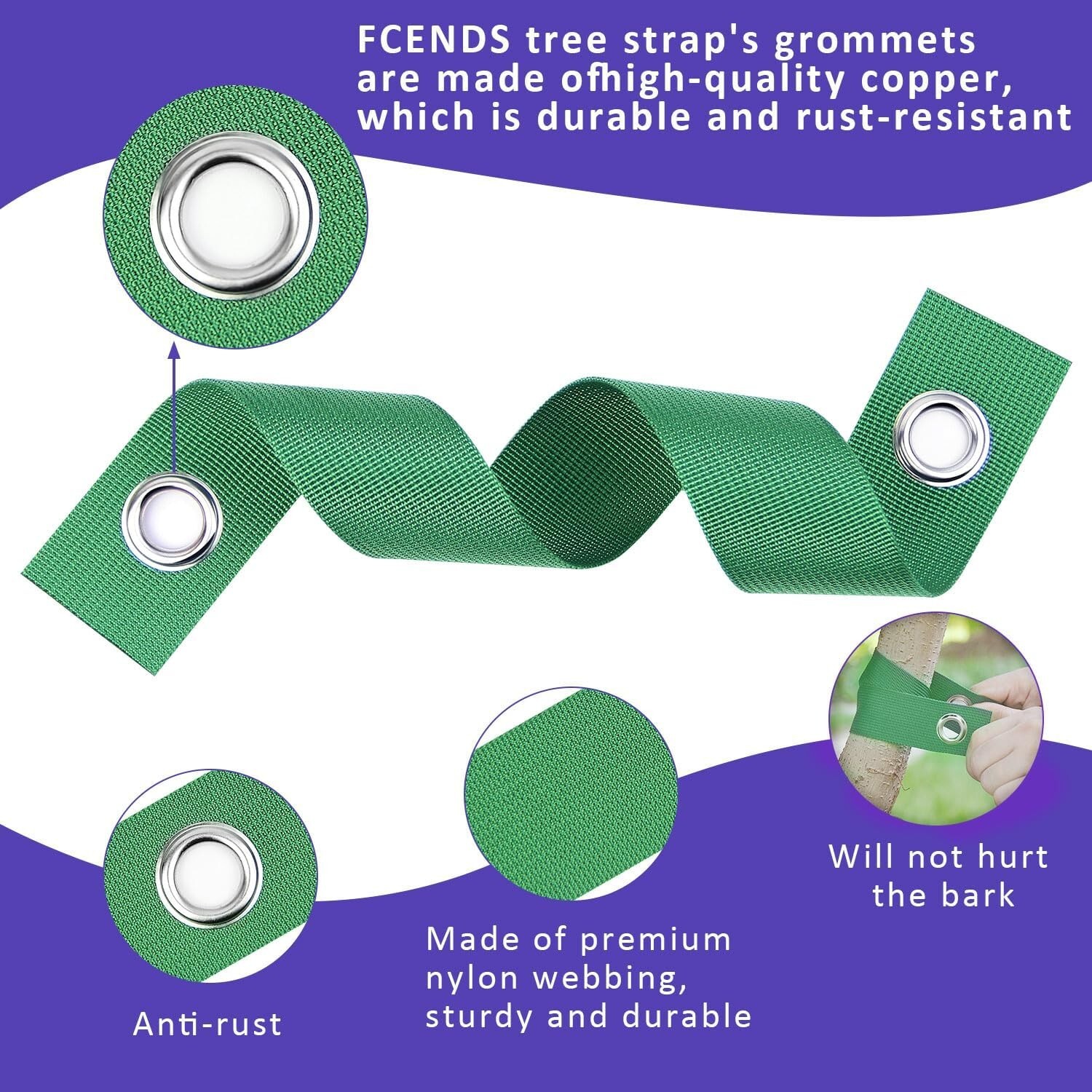 Tree Straps for Staking, 8 PCS Tree Support Straps for Newly Planted Saplings an