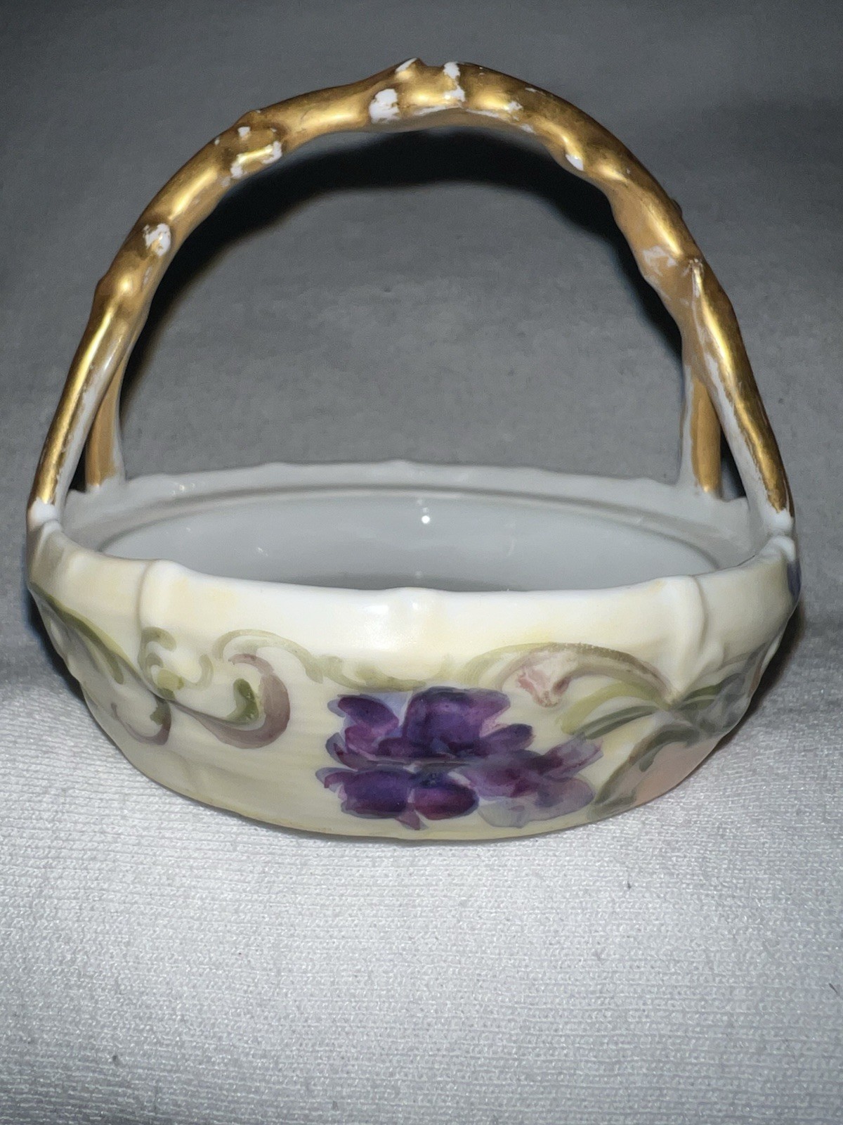 Tressemann & Vogt Limoges France Ceramic Basket