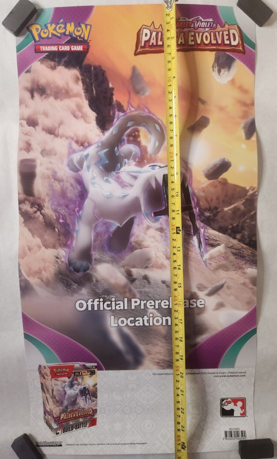 Pokemon SCARLET & VIOLET Store Poster TCG PALDEA EVOLVED Official Prerelease