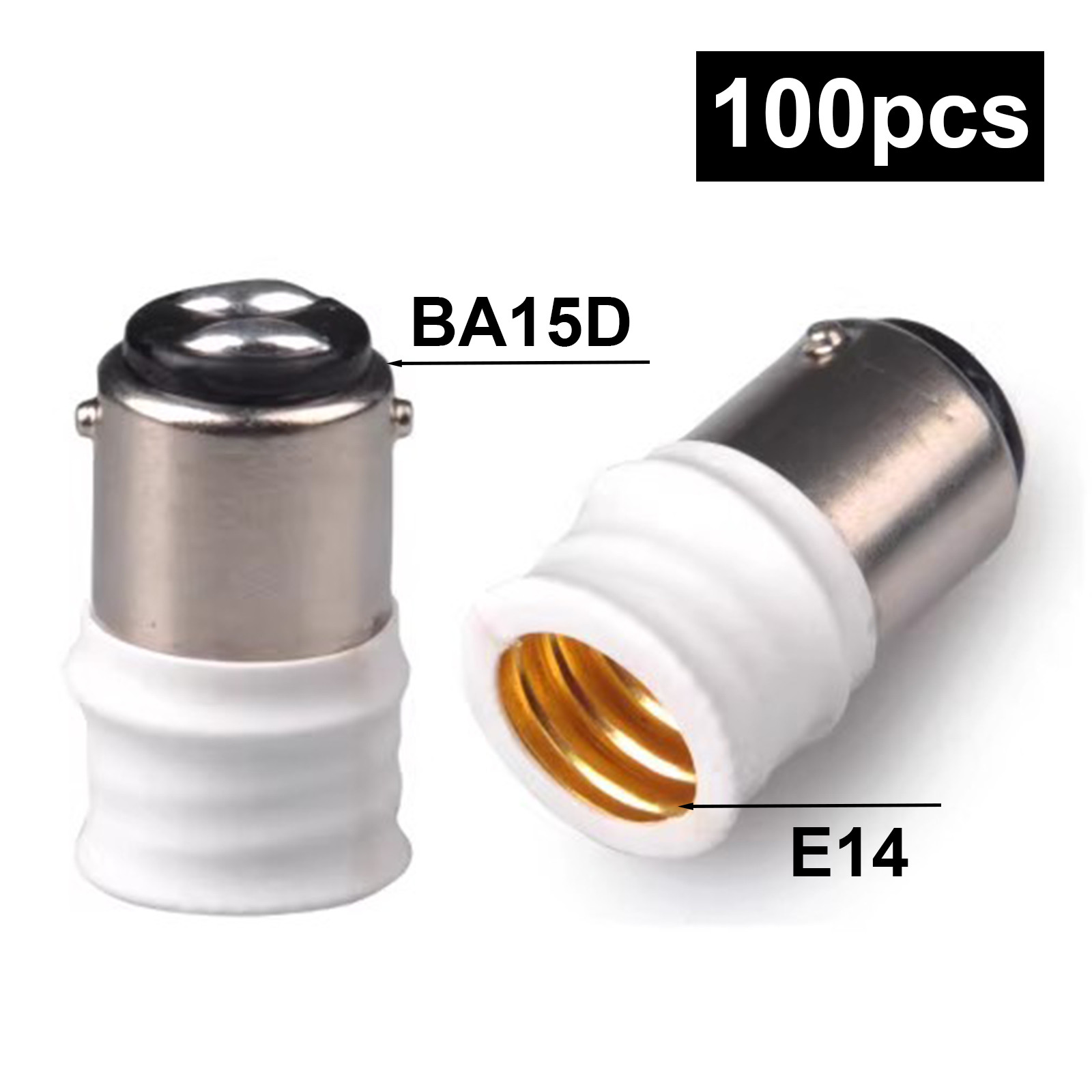 New BA15D To E14 Edison Screw LED Light Bulb Socket Base Lamp Adaptor Converter
