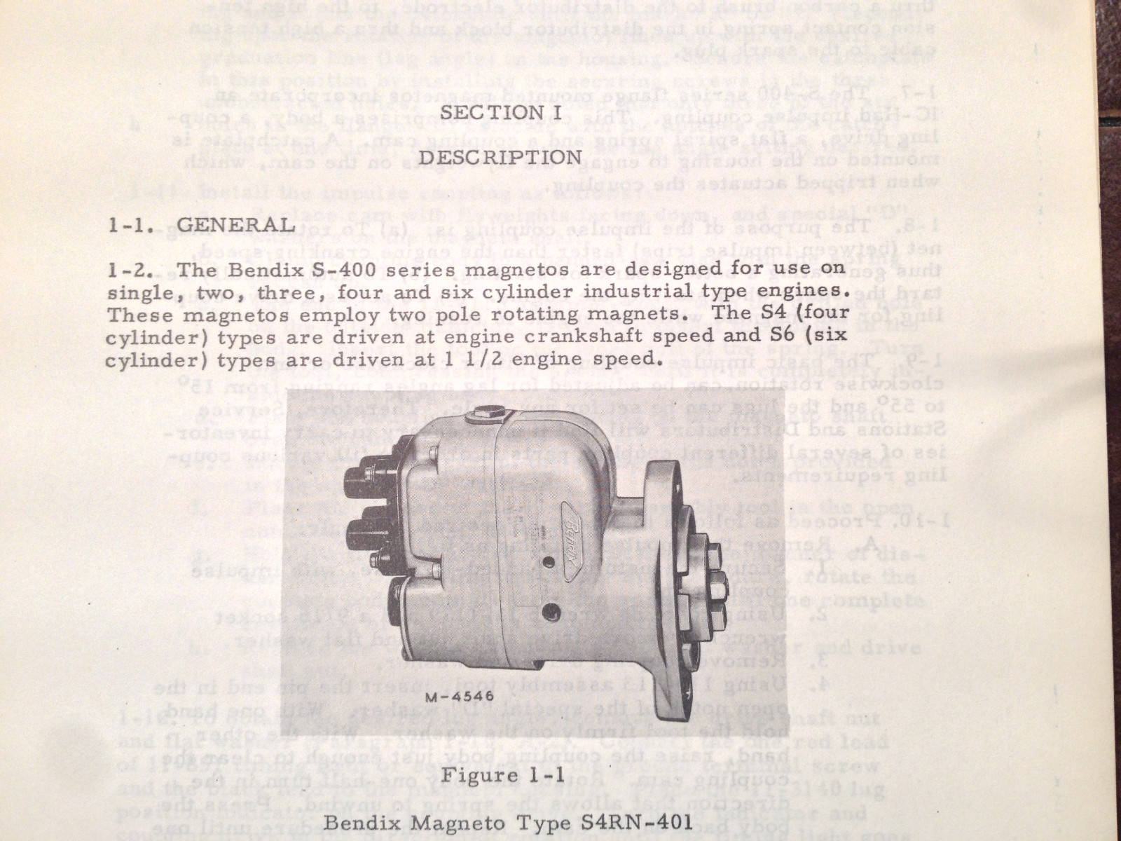 Bendix S-400 Flange Mounted Magneto Install, Service & Operation Manual