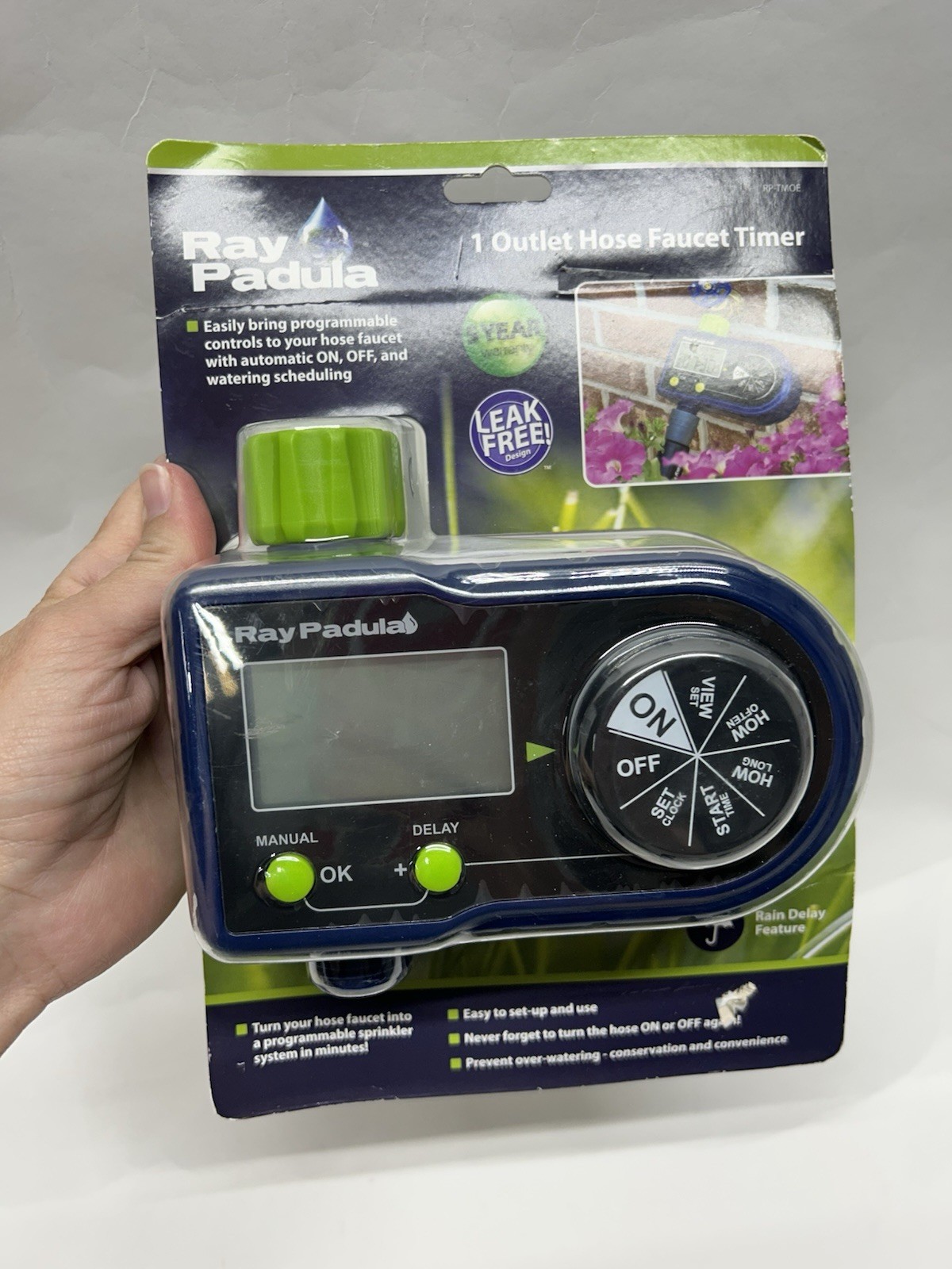 Ray Padula 1-Zone Programmable Sprinkler Timer for Yard Garden Hose (SHR)