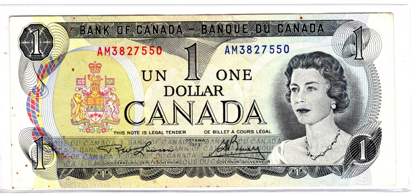 Canada 1973 One Dollar Banknote Queen Elizabeth II AM3827550