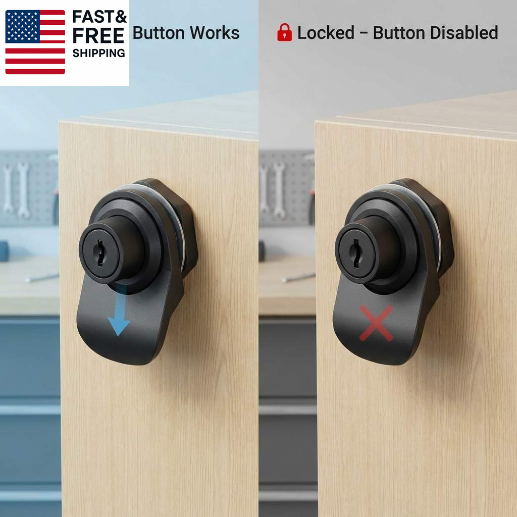 Push Button Latch, 2 Pack Plastic Push-To-Close Latches for Boat/Motorcycle Glov