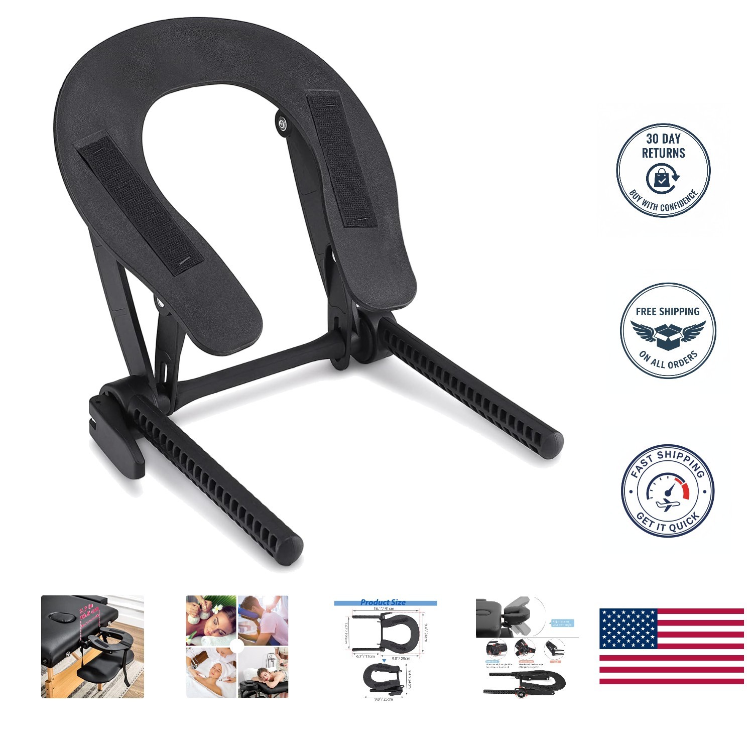 Adjustable Aluminum Face Cradle for Massage Tables - Ultimate Comfort Solution