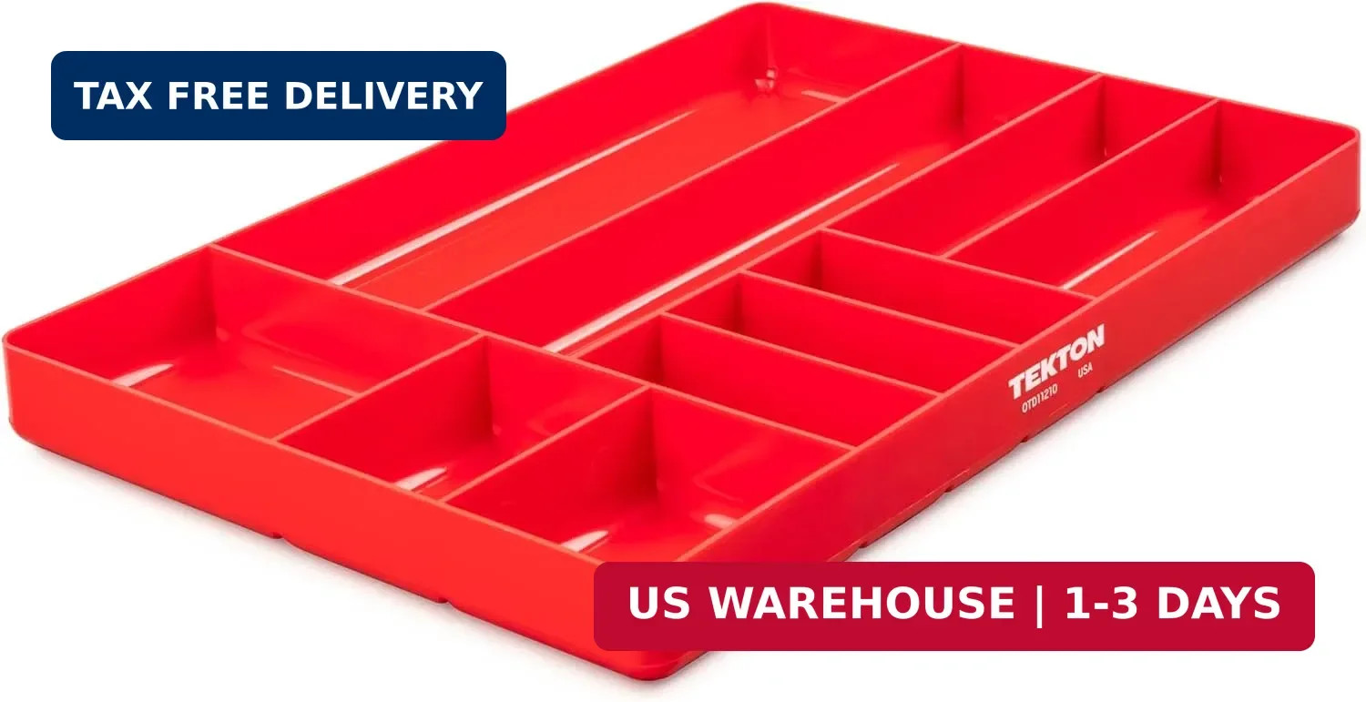 TEKTON 10-Compartment Organizer Tray (Red) | OTD11210 | Made in USA