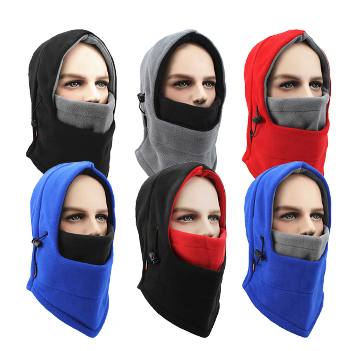Winter Hat Thermal Skiing Face Masks Windproof Fleece Hood Hat Outdoor Cover Hat