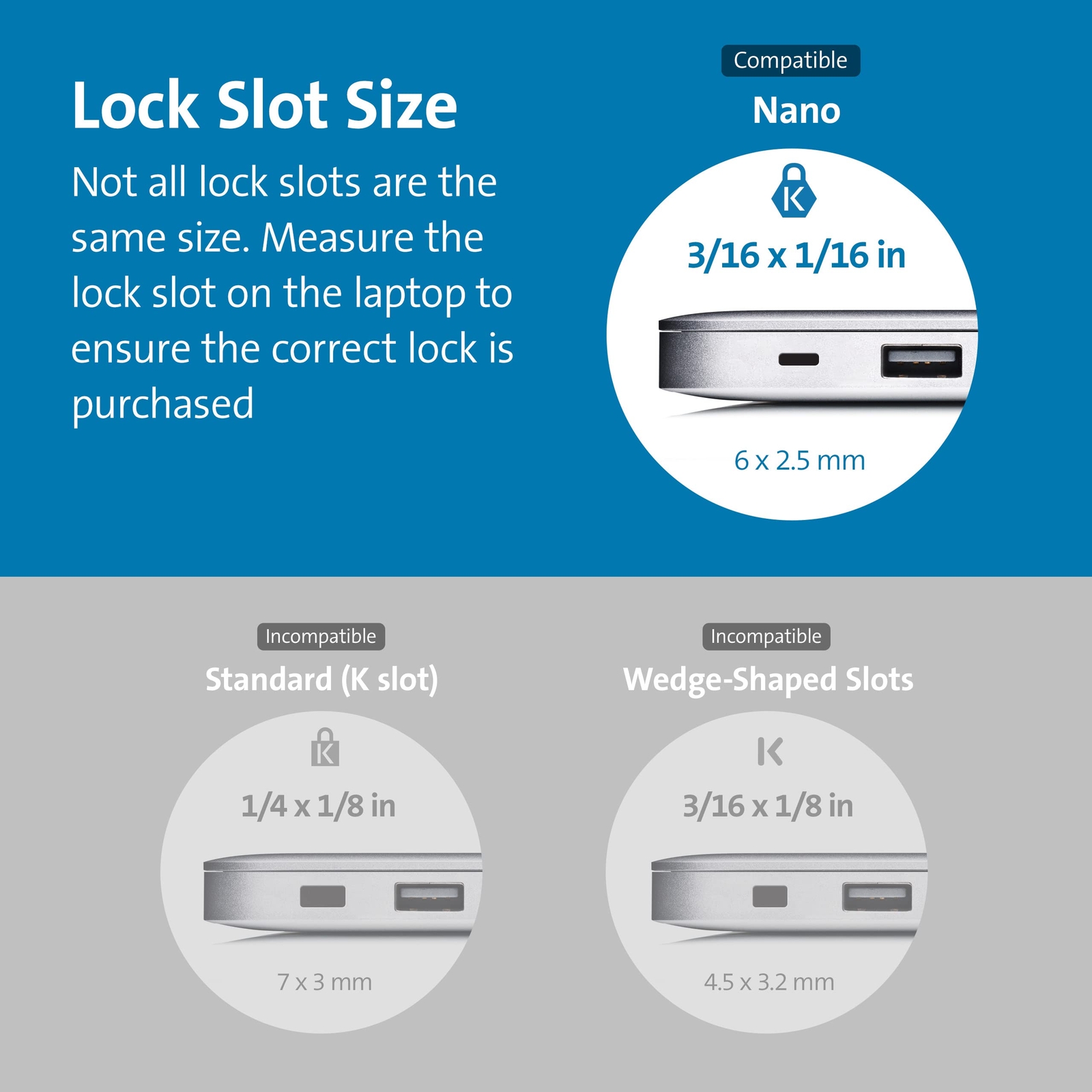 Slim Nano Combo Laptop Lock