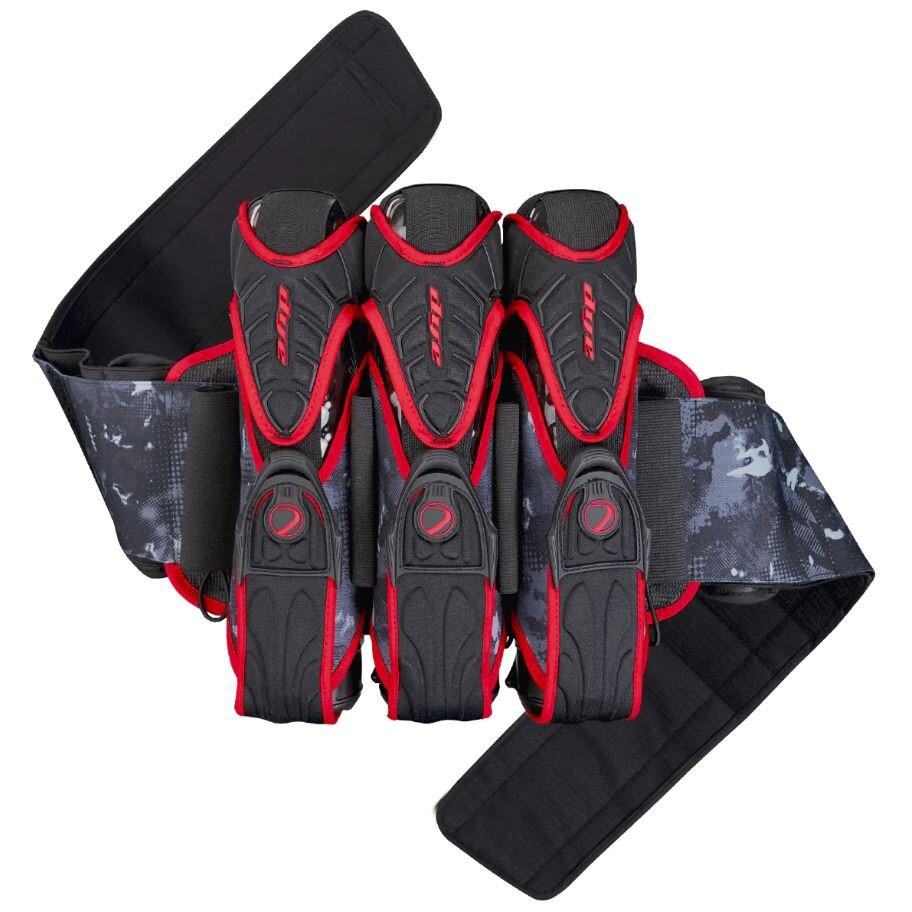 Dye Paintball Assault Pack Pro Neoprene Pod Harness 3+4 Dyecam Black/Red