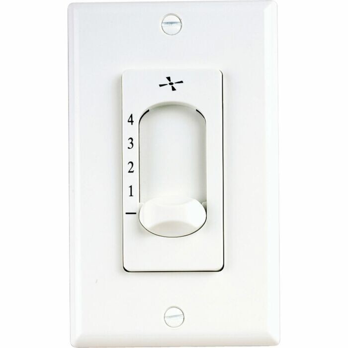 Progress Lighting P2613-30 4 Speed Fan Wall Control with Wall pPlate