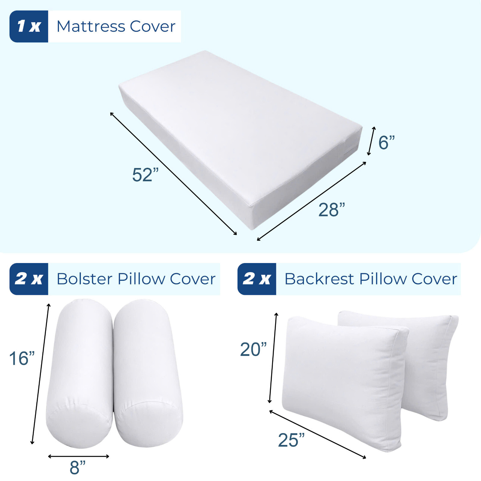 COVER ONLY STYLE 2 Mattress Pillow Daybed Porch Swing Pipe Trim Crib AD108