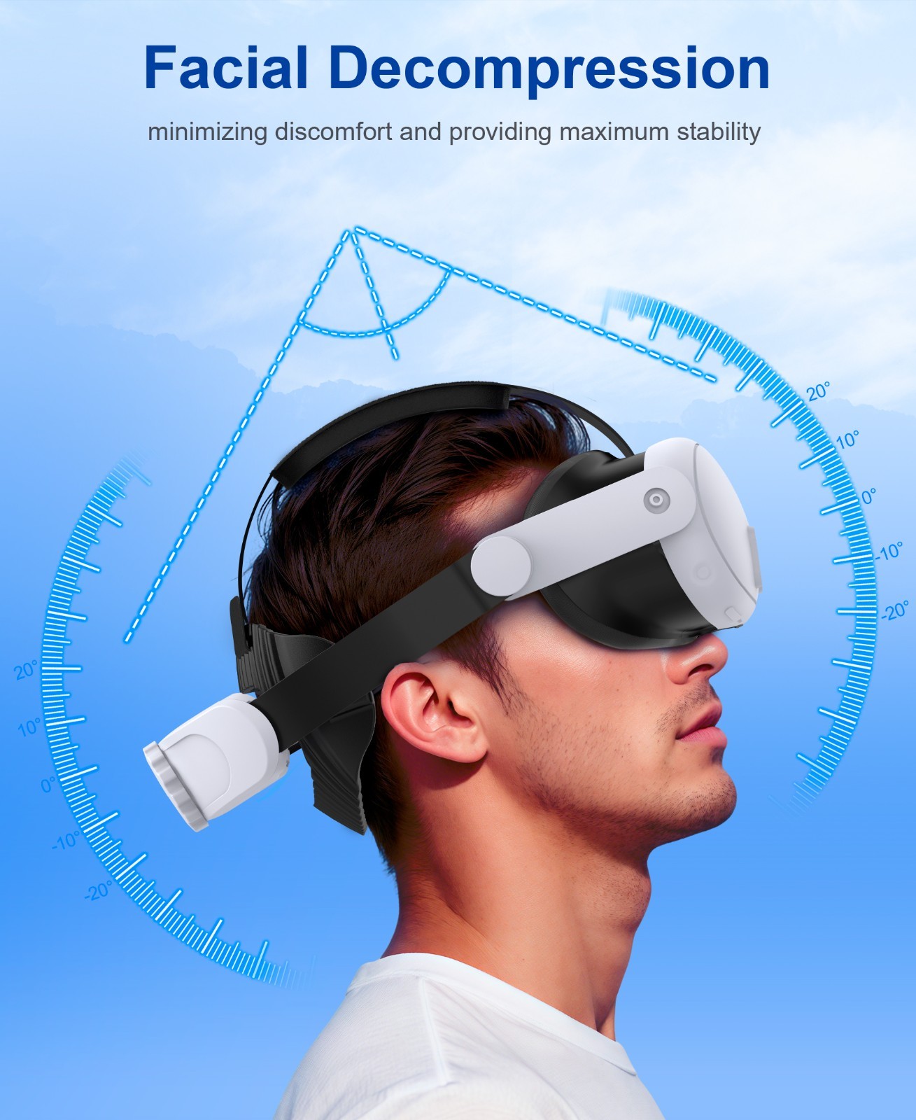 Head Strap For Meta Quest 2/3s/Quest 3 Adjustable VR Headset Strap Accessories
